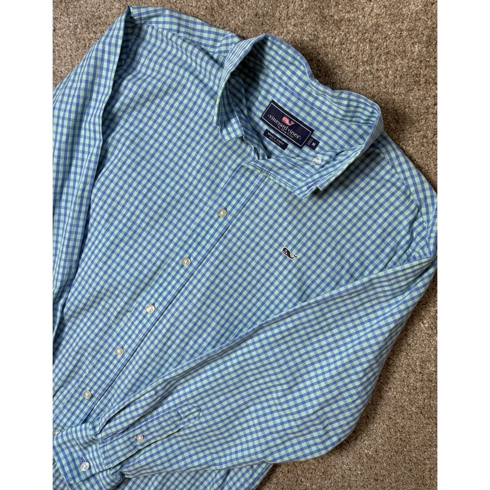 Vineyard Vines Men's Medium M Whale‎ Shirt Button Down Plaid Check Multicolor